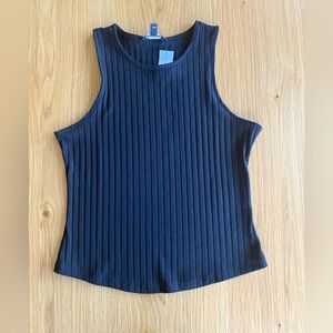 Banana Republic Factory Black Ribbed Sleeveless Top